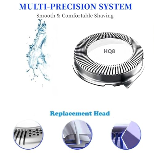 HQ8 Heads Compatible with Phlips Norelco Aquatec razor,Replacement Heads for PT720 PT721 PT722 PT723 PT724 PT725 PT726PT728 PT729 PT730 AT830 AT811 Etc Model