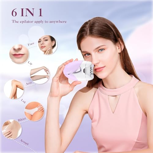 Epilator,Epilator for Women,Facial Hair Removal for Women Rechargeable,2 Speeds Hair Removal Device with 36 Tweezers,Electric Lady Shaver for Face Legs/Face/Bikini/Arms,Epilator for face Smooth Skin