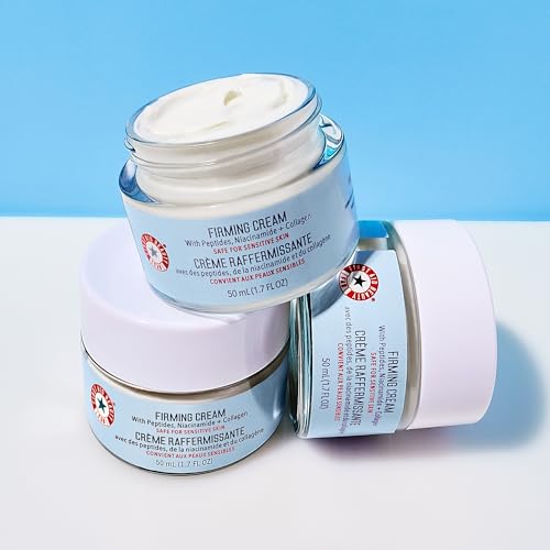 First Aid Beauty - Firming Collagen Cream with Peptides + Niacinamide, Ultra Rich Skin-plumping Moisturizer, Hydrates & Helps Visibly Firm Skin, Non-Comedogenic, Safe for Sensitive Skin, 1.7 oz
