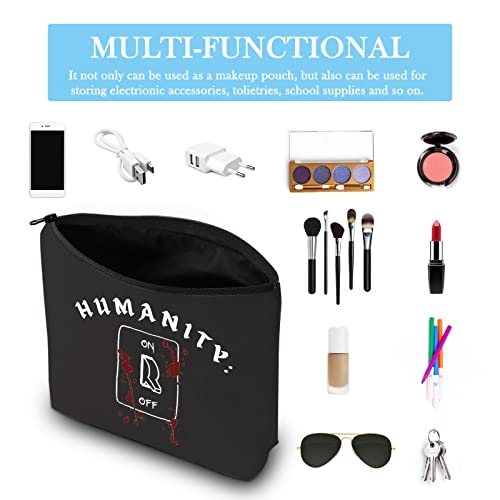 GJTIM Vampire Show Inspired Gift Humanity Switch Off TVD Zipper Pouch Makeup Bag Gift for Vampire Fans (Humanity Bag)