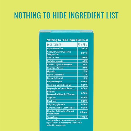 Good Molecules 10% Azelaic Acid Treatment for Face ? Soothing Formula for Facial Redness & Uneven Tone ? Brightens Dark Spots & Refines Texture ? Vegan & Fragrance-Free Skincare (30ml / 1.01 fl oz.)