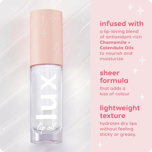 ColourPop Lux Lip Oil - Hydrating, Sheer Tinted Lip Oil Formulated with Antioxidant-Rich Chamomile Extract & Calendula Oil - Non-Greasy, Nourishing Clear Oil - Dew Drop (0.16 oz)