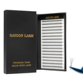 Wispy Promade Fans 3D 5D 6D 8D, Narrow Base Laser Tech Eyelash Extensions, C D Curl, Single & Mixed Lengths 6?15mm, Loose Lash Fans for Professional Use (Black-C-0.07-6 - 13mm-5D)