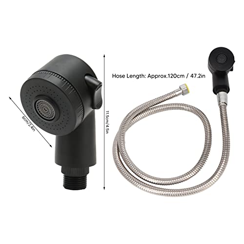 "Salon Shampoo Bowl Sprayer Set with Anti-Leakage Ceramic Valve Head & 120cm Hose | Durable Electroplated Surface for Professional Hair Salons & Barbershops"