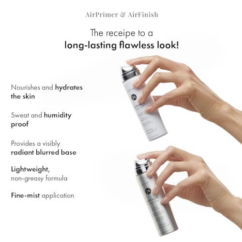 Jerome Alexander MagicMinerals Air Primer & Setting Spray Bundle ? LiquidSilk Air Primer and AirFinish Setting Spray ? Pore-Minimizing, Skin-Smoothing Formula for Long-Lasting, Flawless Matte Finish