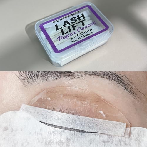 PERMANIA Lash Lift Paper Strips, 1000P Lash Perm Paper Preventing Lashes from Popping Out for Eyelashes Lifting Lash Lift Ribbon (1 Style-White)