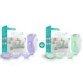 4-in-1 Electric Cordless Epilator for Women 21 Tweezers Purple and Green