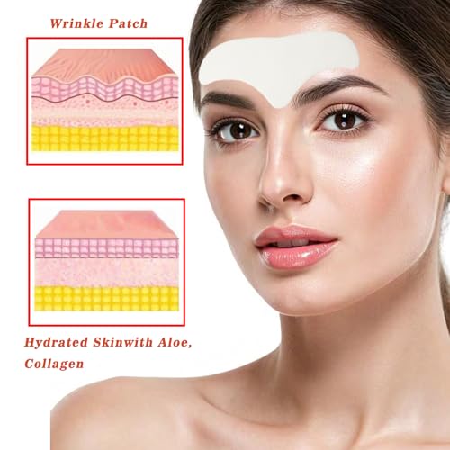 20 tablets Forehead Wrinkle Patches with Collagen Aloe,Facial Wrinkle Patches, 11 Forehead Wrinkles Treatment,Face Anti Wrinkle Patches Overnight