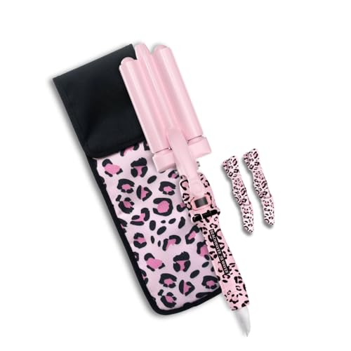 The Beachwaver Co. Storage Pouch - Pink Catwalk | Hot Tool Storage Bag - Fits all Beachwaver Curling Irons & Flat Irons! | Travel Friendly, Heat-Resistant Lining