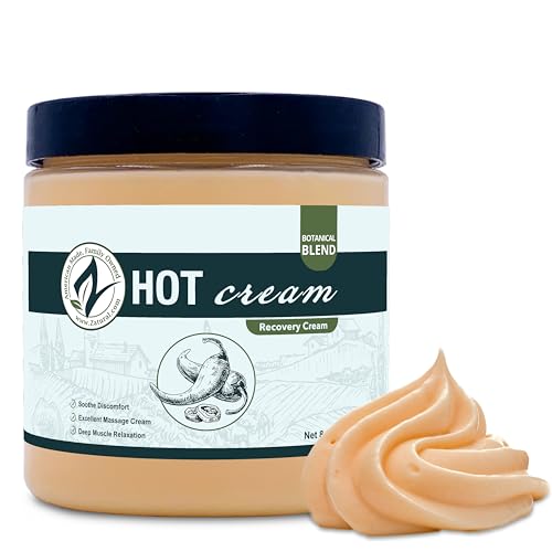 Zatural Hot Cream Relaxing Muscle Rub Gel Sweat Body Wrap Cream Skin Tightening Lotion Workout Enhancer Tighting Warming Massage Slimming, Sweat Gel (8 oz)