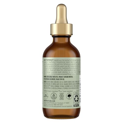 SheaMoisture Strengthening Scalp & Oil Rosemary & Vegan Collagen To Protect The Scalp And Strengthen Hair ScalpBoost Technology For A Cooling Sensation With ScalpBoost Technology 2 Fl Oz,(Pack of 2)