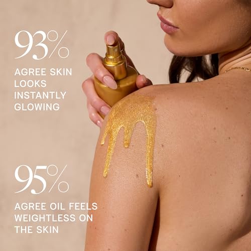 whind Marrakech Shimmer Luminous Gel Body Oil ? Lightweight Liquid Spray, Instant Golden Glow Serum for Body with Hyaluronic Acid & Glycerin ? 200ml