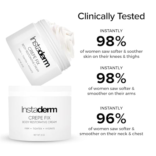 Crepe Fix Body Restorative Cream ? Anti-Aging Wrinkle Cream, Support Skins Natural Elastin & Collagen Production to Restore, Lift, Tighten, Hydrate & Smooth Thinning Aged Crepey Skin. 8OZ