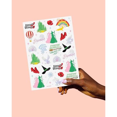 xo, Fetti Witch Temporary Tattoos - 52 iridescent Foil Pcs | Birthday Witch Accessory, Kids Wizard Party Favor, Cute Musical DIY Activity