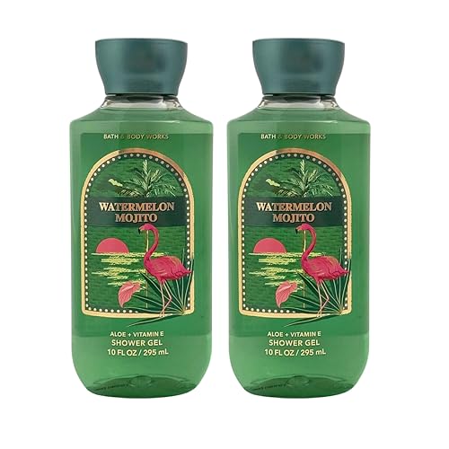 Bath & Body Works Shower Gel, Gift Set of 2, 10oz Each (Watermelon Mojito)