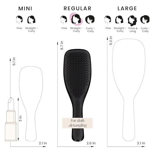 TANGLE TEEZER The Wet Detangler, Liquorice Black, All Hair types, unisex-adult