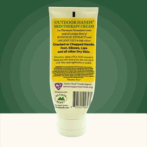 Skin Therapy Cream ? Pharmacist-Formulated Hand Cream with Organic Oils & Botanical Extracts ? Helps Repair Cracked, Chapped & Dry Skin - 3.4oz - 6 Pack