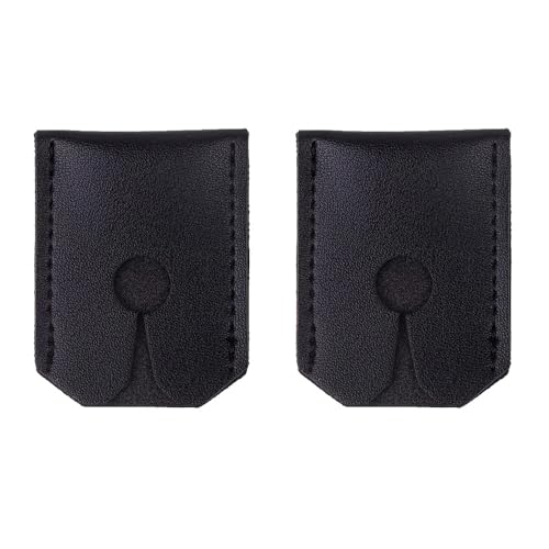 2 Pack Safety Razor Cover Head Blades Protective Case PU Leather Sleeve Storage Sheath Travel Carrying Protector for King C. Gillette Merkur VIKINGS Double Edge Safety Razors with Long Handle