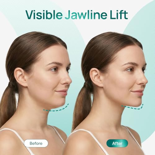 PLANTIFIQUE V-Line Collagen Mask for face 20 PCS | Chin Strap for Women & Men | V Line Lifting Mask with Collagen and Hyaluronic Acid V Shape Face Tape Chin | Skin Firming
