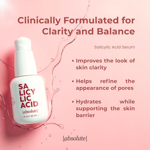 Absolute Salicylic Acid Serum 1% - Exfoliating Serum for Refined Pores & Smoother Looking Skin