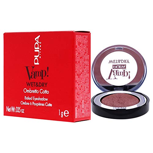 Pupa Milano Vamp! Wet And Dry Baked Eyeshadow - Lightweight And Ultra-Fine Texture - Enhances The Eyelids With A Radiant And Multi-Faceted Colour - Satin To Pearly Finish - 202 Barbie Girl - 0.035 Oz
