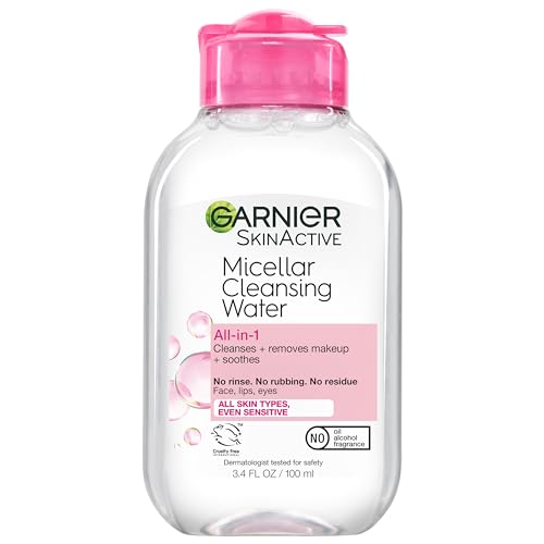 Garnier Micellar Water Travel Size Take-off Kit, All-In-1 Facial Cleanser & Makeup Remover, Mini All-In-1 Micellar + Mini Remover for Waterproof Makeup (Pack of 2)