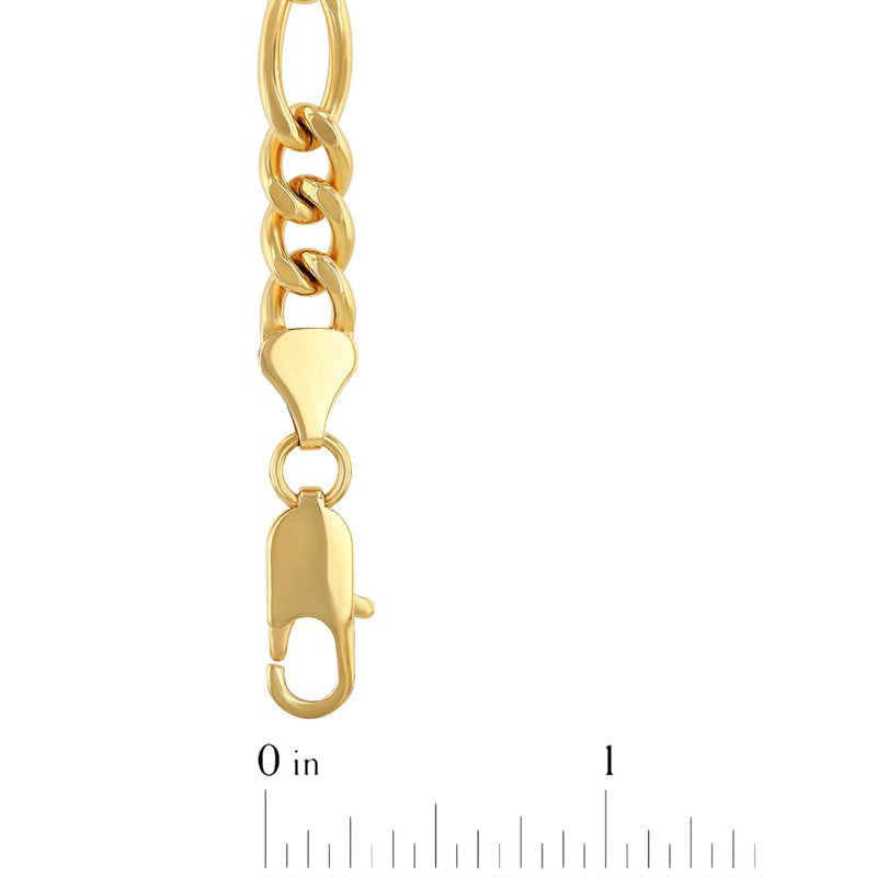 Men's Gold-Tone Stainless Steel Figaro Chain Necklace 20-24 Inch