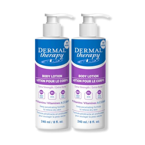 Dermal Therapy Extra Strength Body Lotion ? Hydrating Formula with 10% Urea and 5% Alpha Hydroxy Acids | Helps Smooth and Moisturize Dry Skin | 8 fl oz (2-Pack)