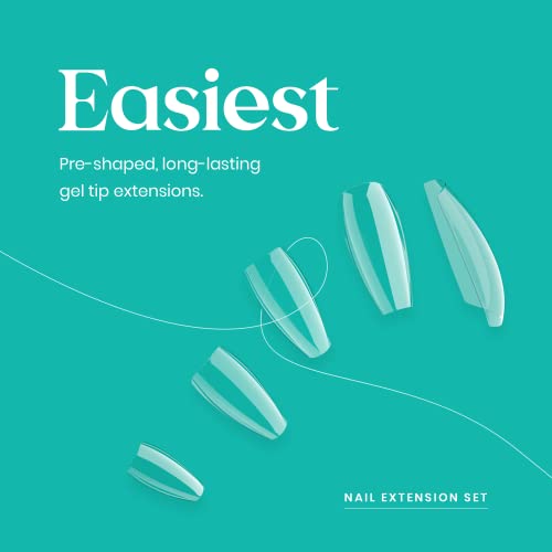 Beetles Nail Tips and Glue Gel Nail Kit, 2 In 1 Nail Gel and Base Gel with 500Pcs Coffin Nails and Innovative UV LED Lamp Easy DIY Fast Nail Extension Set, 48W LED Nail Lamp 6 Colors Starter Kit