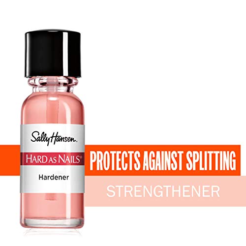 Sally Hansen Hard As Nails Nail Strengthener, Natural Tint | Pack of 2 | Rosy Tint | Base Coat | 0.45 Fluid Ounces