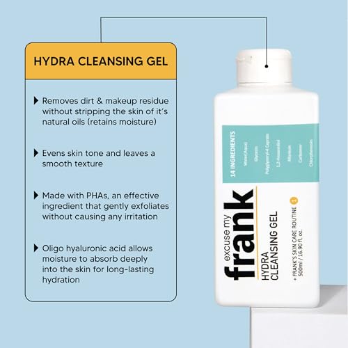 Innerest [Excuse My Frank Hyaluronic Face Cleanser Cleansing Gel Moisturizing Face Wash 500ml/16.9 fl.oz. | Cleanser for All Skin Type I Korean Skin care