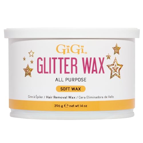 GiGi Glitter Wax ? All-Purpose Soft Wax for Hair Removal, Gentle Formula for Face & Body, Ideal for Sensitive Skin, 14 oz
