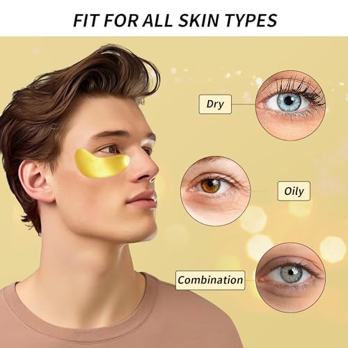 Ceedoo Under Eye Patches - 24 Pairs Gold Under Eye Mask for Puffy Eyes, Dark Circles, Eye Bags, Wrinkles, Collagen Hyaluronic Acid Eye Gel Pads with Rejuvenating Treatment, Refresh Your Skin