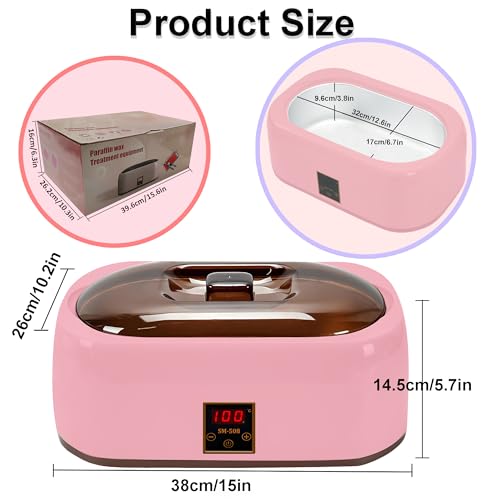 Paraffin Wax Machine for Hands & Feet - Rapid Melting with Intelligent Temp Control, Auto-Timer & Keep Warm, Professional At-Home Spa Kit for Moisturizing Skin & Arthritis Joint Relief (4L)