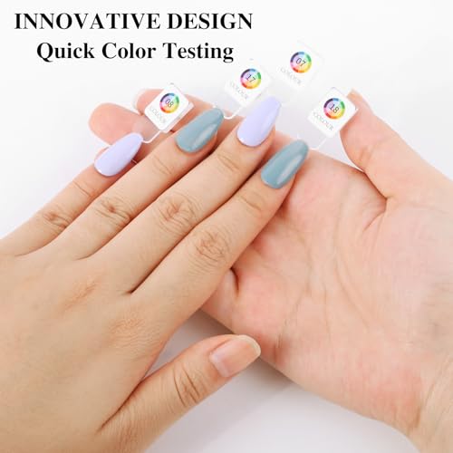 144 Magnetic Nail Color Book,Leather Magnetic Color Display Book with 144PCS Magnetic Tips & 1-240 Number Labels,Perfect for Nail Polish Nails Art Design(Pink)