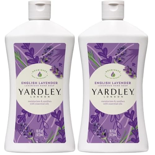 Yardley London English Lavender Liquid Hand Soap Refill, 16 Ounce (Pack of 2)