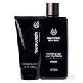 Black Wolf Moisturizing Body Wash & Charcoal Face Wash Set for Men - Daily Grooming & Hygiene Essentials for Mens Skin Care