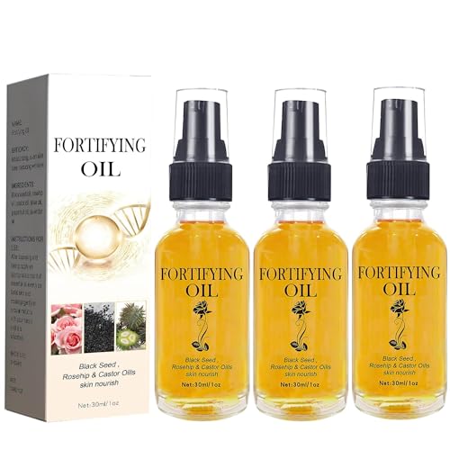 3Pcs Rosehip Oil,Castor Oil Black Seed Rosehip Face Serum,Facial Moisturizer Organic Natural Face