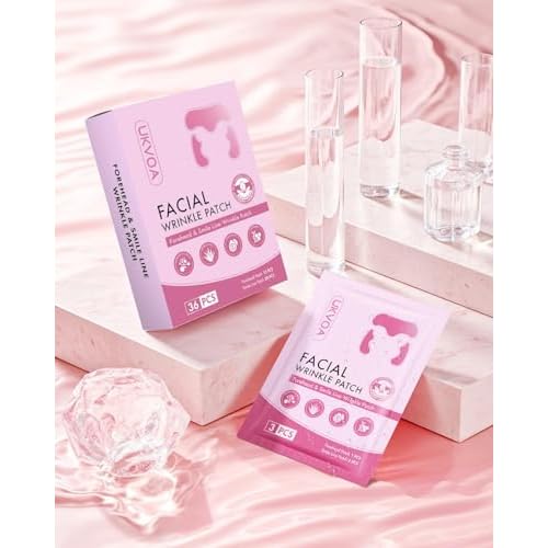 Forehead Wrinkle Patches & Smile Line Patches, Overnight Facial Wrinkle Treatment with Hyaluronic Acid, Aloe, Collagen & Vitamin E to Lift Smile Lines for Women 36pcs