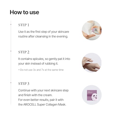 AROCELL Super Shot Coltra Ampoule 3X 30ml/1.01 Fl Oz ? Korean Collagen Ampoule for Hydrating, Moisturizing, Elasticity Boosting, Pore Care, Wrinkle Care, Lightweight Non Sticky Fast Absorbing Serum