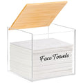 Acrylic Disposable Face Towel Holder, Clean Towels XL Box Intented for Clean Face Towels XL, Facial Towel Container Dispenser for Bathroom