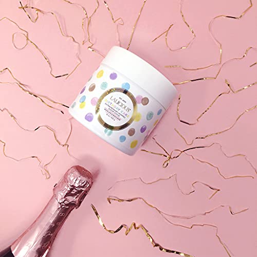 LaLicious Birthday Cake Extraordinary Whipped Sugar Scrub - Pink Shimmer Body & Foot Scrub, Exfoliating & Moisturizing Skin Care with Coconut Oil & Honey, No Parabens (16oz)