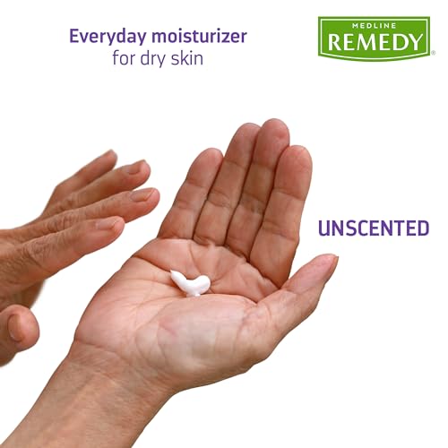 Medline Remedy Essential Moisturizing Body Lotion (8 oz Bottle), 36 Count, Unscented, Hydrating, Soothing For Dry Skin, Smooths & Softens, Non-Greasy, Hypoallergenic, Men, Women, Elderly