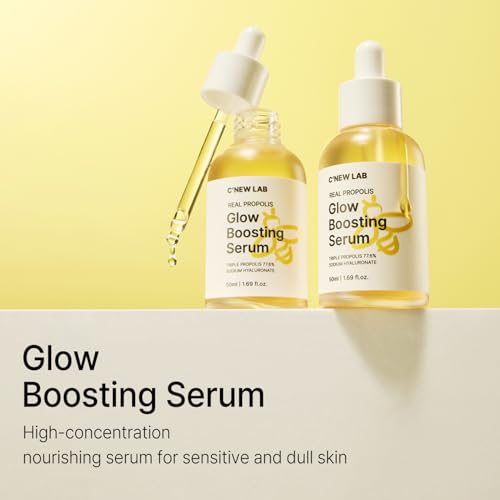 C¡¯NEW LAB Real Propolis Glow Boosting Serum 50ml (1.69 fl.oz.) | Deep Hydration, Skin Barrier Strengthening | Inner Dryness Relief | Propolis Extract, Honey Extract, Korean Facial Serum