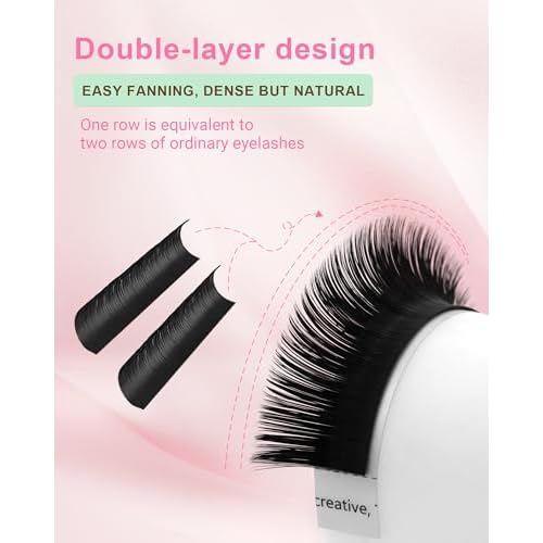 NAGARAKU Easy Fan Eyelash Extensions Volume Lash 0.07 D curl 8-15mm Mix Tray Rapid Blooming Faux Mink Cluster For Beginners Soft Professional Lash Supplies