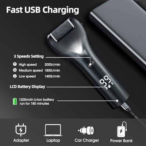 2 Pack Worldwide USB Charging Cable Rechargeble Cord for Callus Remover IWEEL/PRITECH/Geopu/CIVYPRO/ELMCHEE/Nicebirdie/zikillya Foot File