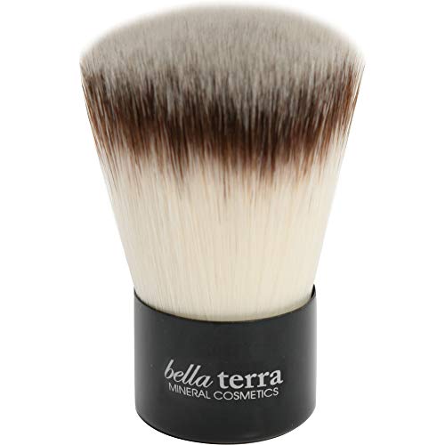 Bellaterra Cosmetics Italian Kabuki Brush for Travel and Compact Use, Soft Synthetic Bristles, Vegan & Cruelty-Free, Short Handle for Easy Grip, For Powder, Foundation, Blush, and Bronzer Application