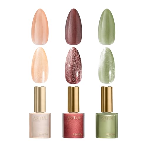 APR?S Astral Gel Color Set, 3 Colors, HEMA-Free & TPO-Free Salon Quality Nail Gel Polish Trio Bundle (Astral Velvet Cat Eye, Set 5)
