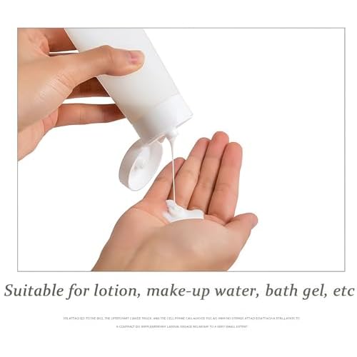 12PCS 150ml / 5oz Clear Refillable Empty Plastic Squeeze Soft Tubes With Flip Cap Makeup Containers Sample Packaging Jars Bath Containers Portable Bottle