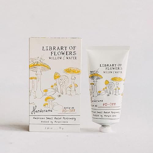 Library of Flowers Hydrating Hand Cream, Luxury Moisturizing Lotion for Women for Soft Skin, Everyday Purse Essentials